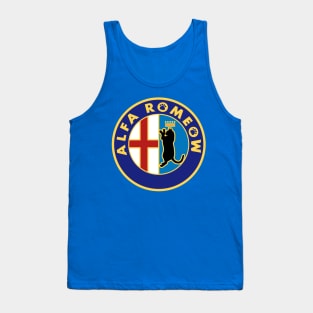 Alfa Romeow Fast Car Cat Tank Top